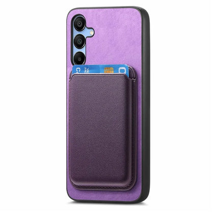 B2 For Samsung Galaxy A25 5G (Global) (161.0 X 76.5 X 8.3mm) Magnetic Phone Case with Card Bag