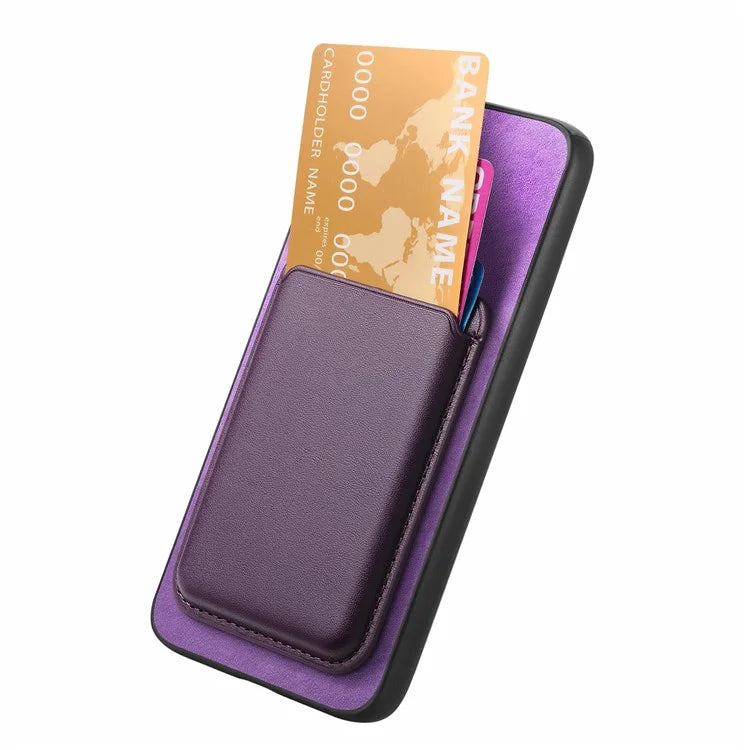 B2 For Samsung Galaxy A25 5G (Global) (161.0 X 76.5 X 8.3mm) Magnetic Phone Case with Card Bag