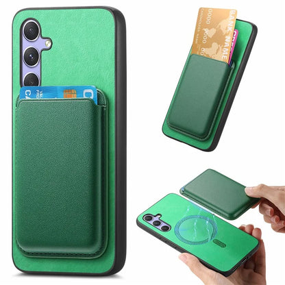 B2 For Samsung Galaxy A25 5G (Global) (161.0 X 76.5 X 8.3mm) Magnetic Phone Case with Card Bag