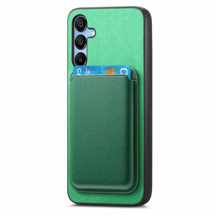 B2 For Samsung Galaxy A25 5G (Global) (161.0 X 76.5 X 8.3mm) Magnetic Phone Case with Card Bag