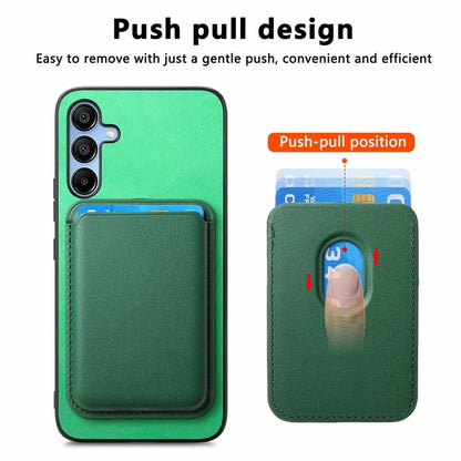 B2 For Samsung Galaxy A25 5G (Global) (161.0 X 76.5 X 8.3mm) Magnetic Phone Case with Card Bag