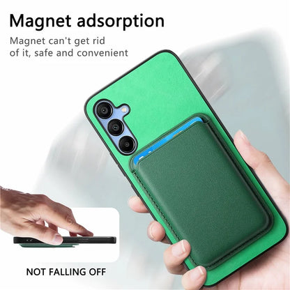 B2 For Samsung Galaxy A25 5G (Global) (161.0 X 76.5 X 8.3mm) Magnetic Phone Case with Card Bag