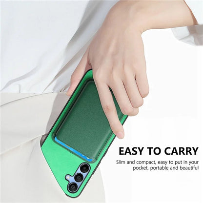 B2 For Samsung Galaxy A25 5G (Global) (161.0 X 76.5 X 8.3mm) Magnetic Phone Case with Card Bag