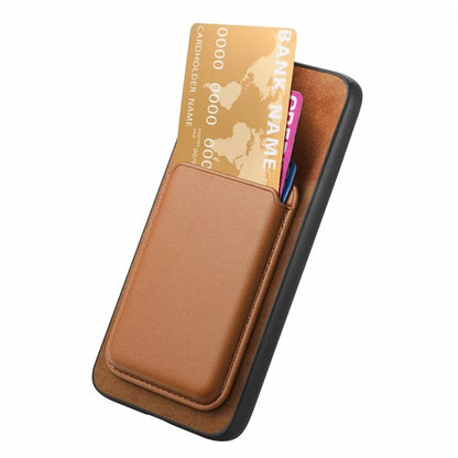 B2 For Samsung Galaxy A25 5G (Global) (161.0 X 76.5 X 8.3mm) Magnetic Phone Case with Card Bag