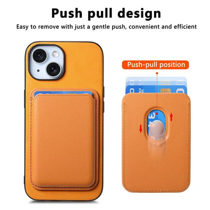 B2 For iPhone 13 Magnetic Phone Case Leather Back Phone Cover Detachable Card Bag