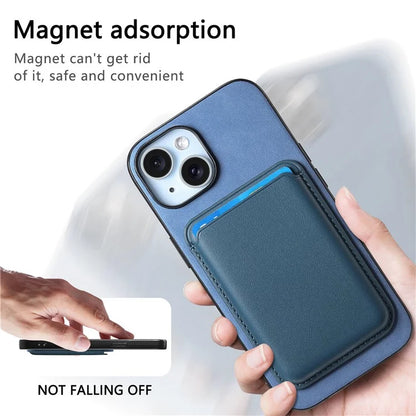 B2 For iPhone 13 Magnetic Phone Case Leather Back Phone Cover Detachable Card Bag