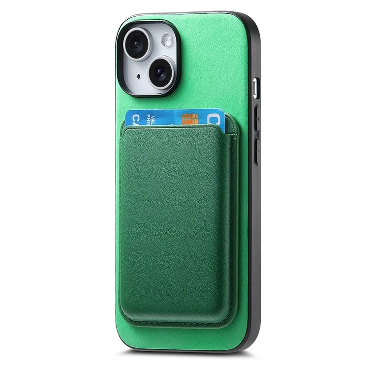 B2 For iPhone 13 Magnetic Phone Case Leather Back Phone Cover Detachable Card Bag