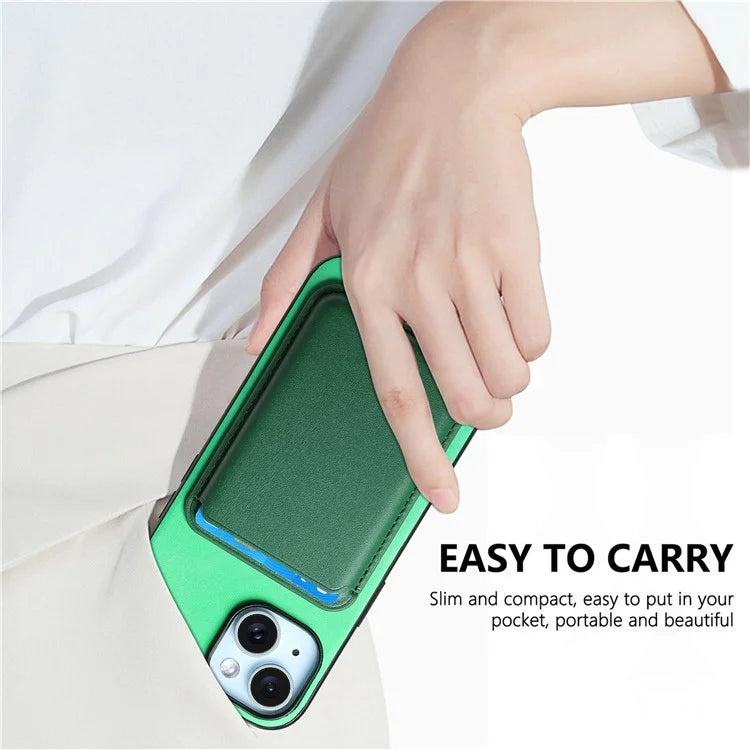 B2 For iPhone 13 Magnetic Phone Case Leather Back Phone Cover Detachable Card Bag
