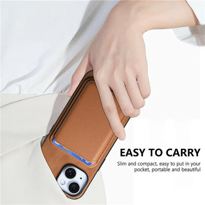 B2 For iPhone 13 Magnetic Phone Case Leather Back Phone Cover Detachable Card Bag
