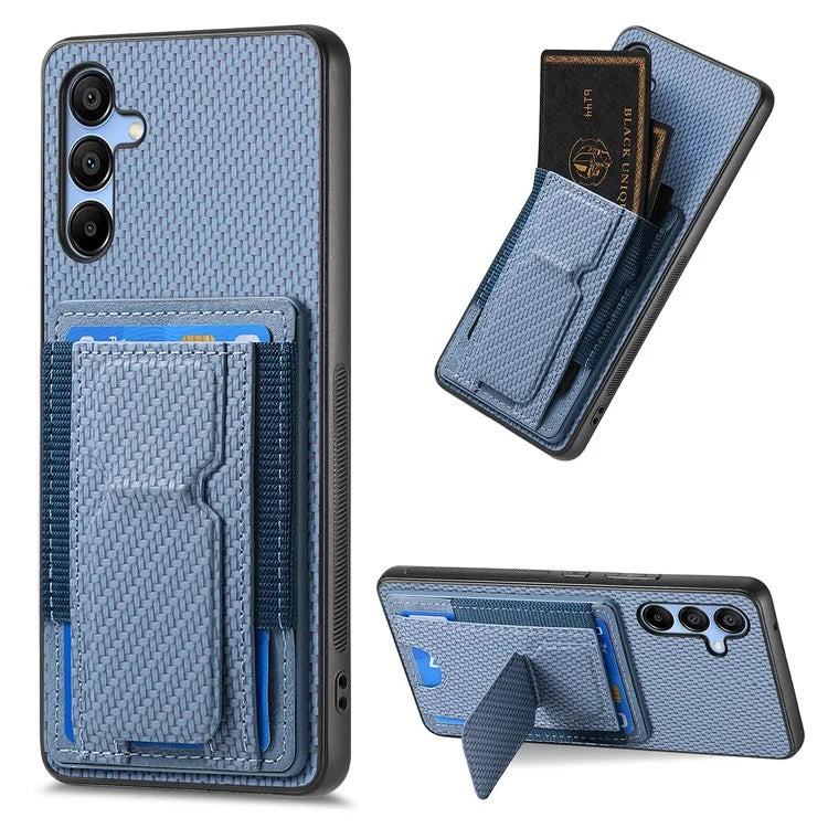 C1-13 For Samsung Galaxy A25 5G (Global) (161.0 X 76.5 X 8.3mm) Case Card Holder Kickstand Phone Cover