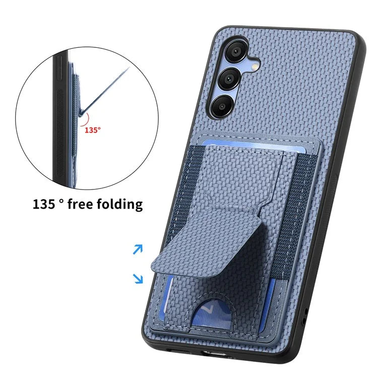 C1-13 For Samsung Galaxy A25 5G (Global) (161.0 X 76.5 X 8.3mm) Case Card Holder Kickstand Phone Cover