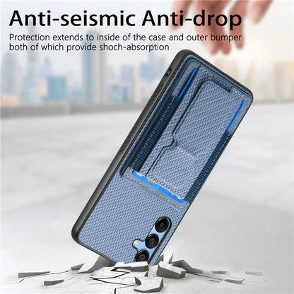 C1-13 For Samsung Galaxy A25 5G (Global) (161.0 X 76.5 X 8.3mm) Case Card Holder Kickstand Phone Cover