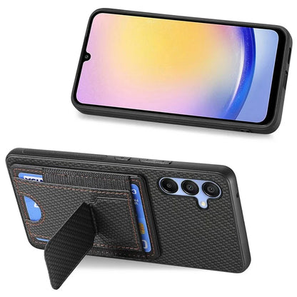 C1-13 For Samsung Galaxy A25 5G (Global) (161.0 X 76.5 X 8.3mm) Case Card Holder Kickstand Phone Cover