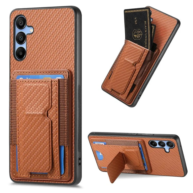 C1-13 For Samsung Galaxy A25 5G (Global) (161.0 X 76.5 X 8.3mm) Case Card Holder Kickstand Phone Cover