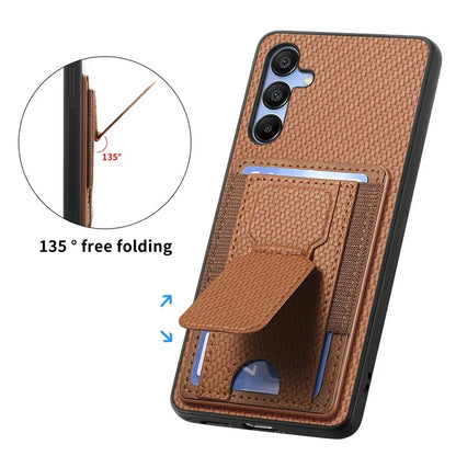 C1-13 For Samsung Galaxy A25 5G (Global) (161.0 X 76.5 X 8.3mm) Case Card Holder Kickstand Phone Cover