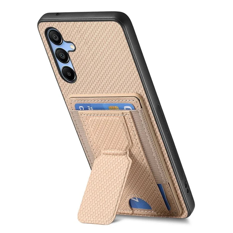 C1-13 For Samsung Galaxy A25 5G (Global) (161.0 X 76.5 X 8.3mm) Case Card Holder Kickstand Phone Cover