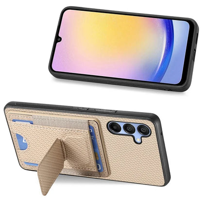 C1-13 For Samsung Galaxy A25 5G (Global) (161.0 X 76.5 X 8.3mm) Case Card Holder Kickstand Phone Cover