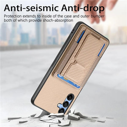 C1-13 For Samsung Galaxy A25 5G (Global) (161.0 X 76.5 X 8.3mm) Case Card Holder Kickstand Phone Cover