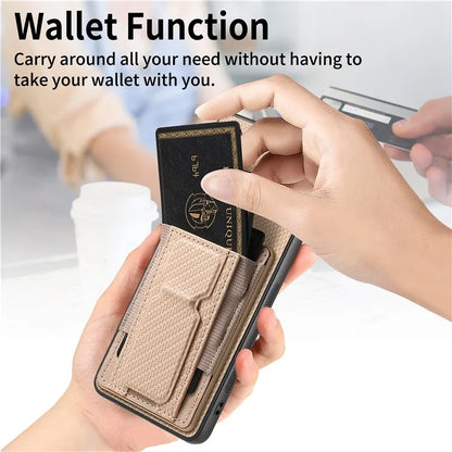 C1-13 For Samsung Galaxy A25 5G (Global) (161.0 X 76.5 X 8.3mm) Case Card Holder Kickstand Phone Cover