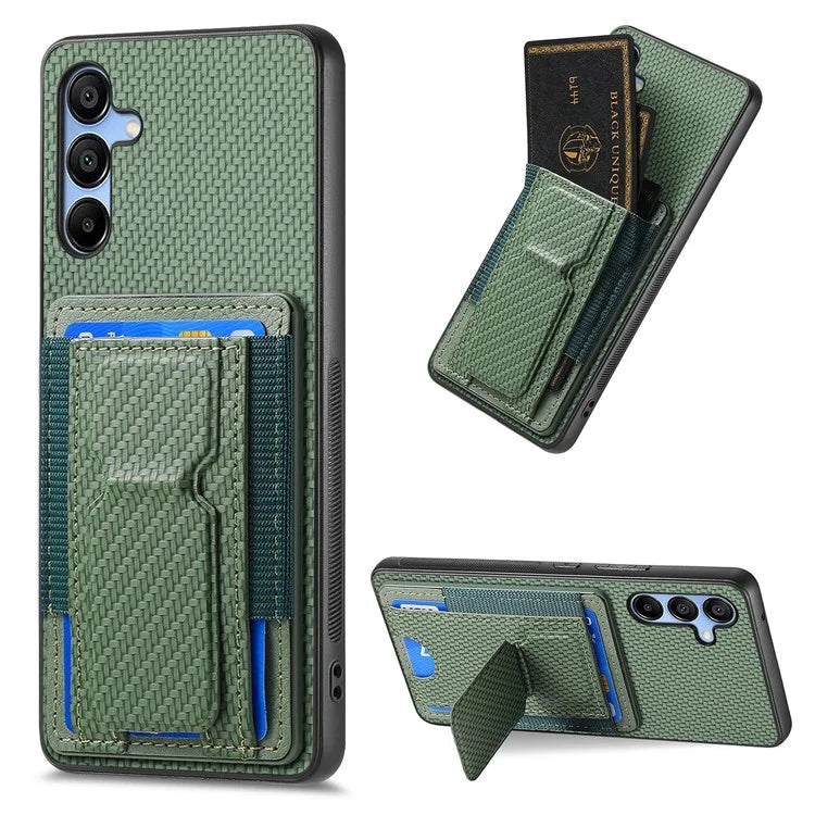 C1-13 For Samsung Galaxy A25 5G (Global) (161.0 X 76.5 X 8.3mm) Case Card Holder Kickstand Phone Cover