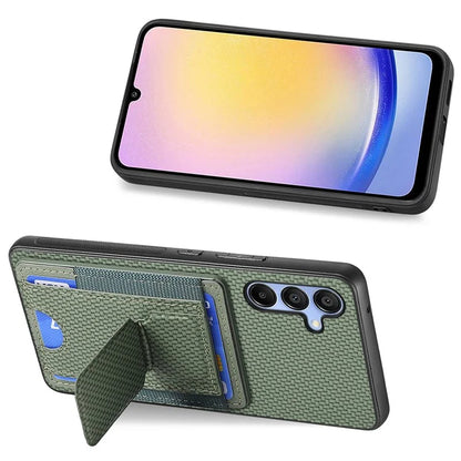 C1-13 For Samsung Galaxy A25 5G (Global) (161.0 X 76.5 X 8.3mm) Case Card Holder Kickstand Phone Cover
