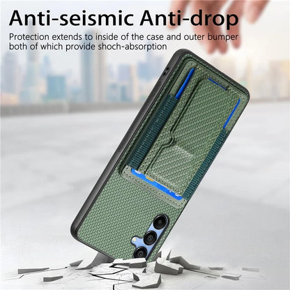 C1-13 For Samsung Galaxy A25 5G (Global) (161.0 X 76.5 X 8.3mm) Case Card Holder Kickstand Phone Cover