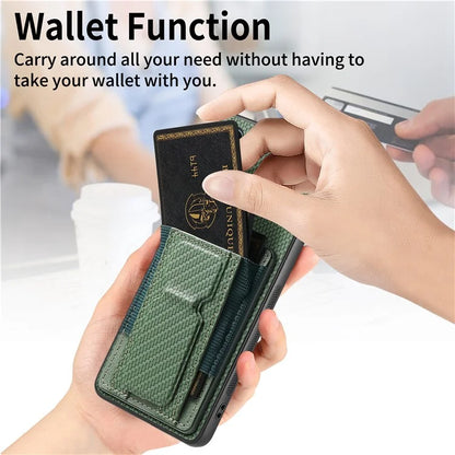 C1-13 For Samsung Galaxy A25 5G (Global) (161.0 X 76.5 X 8.3mm) Case Card Holder Kickstand Phone Cover