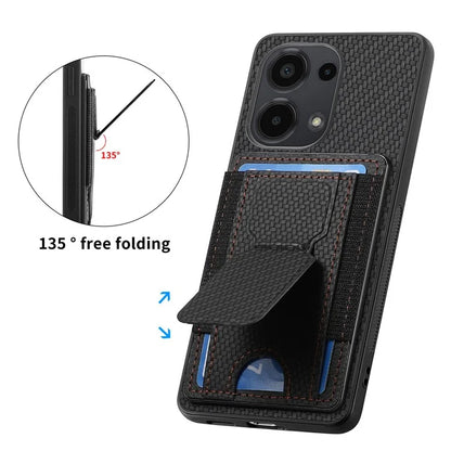 C1-13 For Xiaomi Redmi Note 13 Pro 4G / Poco M6 Pro 4G Case Card Holder Leather Coated Phone Cover
