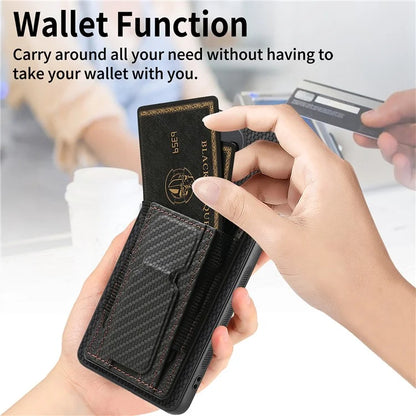 C1-13 For Xiaomi Redmi Note 13 Pro 4G / Poco M6 Pro 4G Case Card Holder Leather Coated Phone Cover