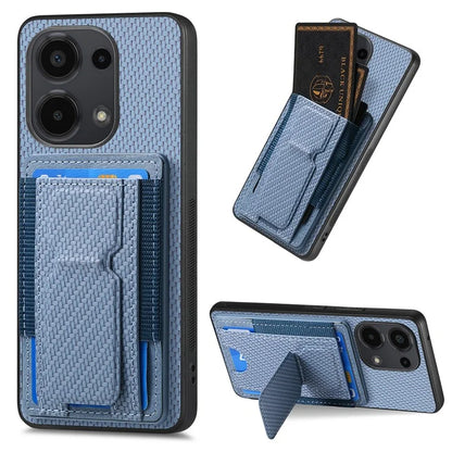 C1-13 For Xiaomi Redmi Note 13 Pro 4G / Poco M6 Pro 4G Case Card Holder Leather Coated Phone Cover