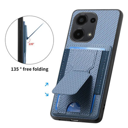 C1-13 For Xiaomi Redmi Note 13 Pro 4G / Poco M6 Pro 4G Case Card Holder Leather Coated Phone Cover