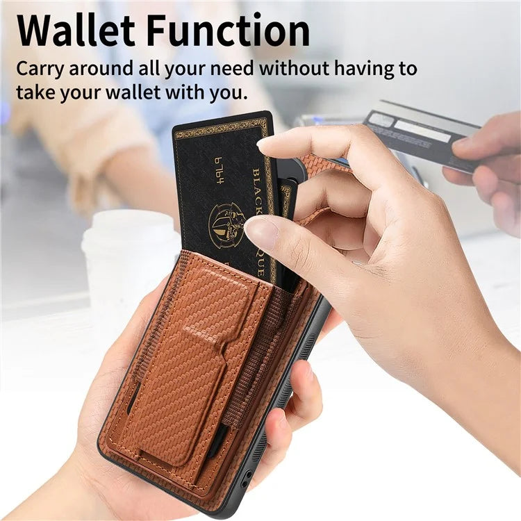 C1-13 For Xiaomi Redmi Note 13 Pro 4G / Poco M6 Pro 4G Case Card Holder Leather Coated Phone Cover