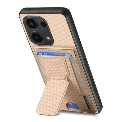 C1-13 For Xiaomi Redmi Note 13 Pro 4G / Poco M6 Pro 4G Case Card Holder Leather Coated Phone Cover