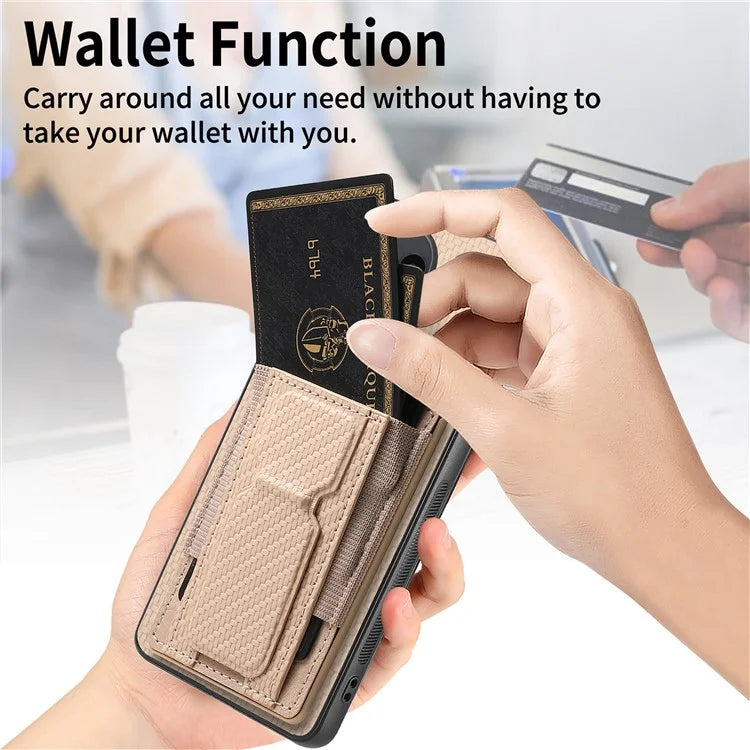C1-13 For Xiaomi Redmi Note 13 Pro 4G / Poco M6 Pro 4G Case Card Holder Leather Coated Phone Cover