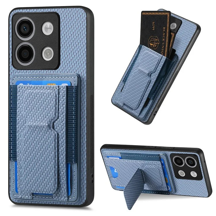 C1-13 For Xiaomi Poco X6 5G / Redmi Note 13 Pro 5G Case Kickstand Card Holder Leather Back Cover