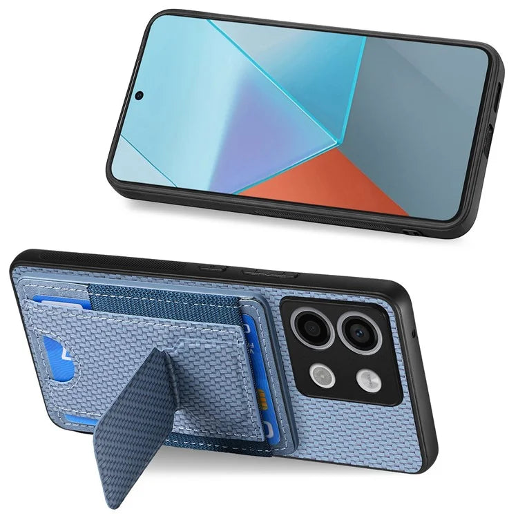 C1-13 For Xiaomi Poco X6 5G / Redmi Note 13 Pro 5G Case Kickstand Card Holder Leather Back Cover