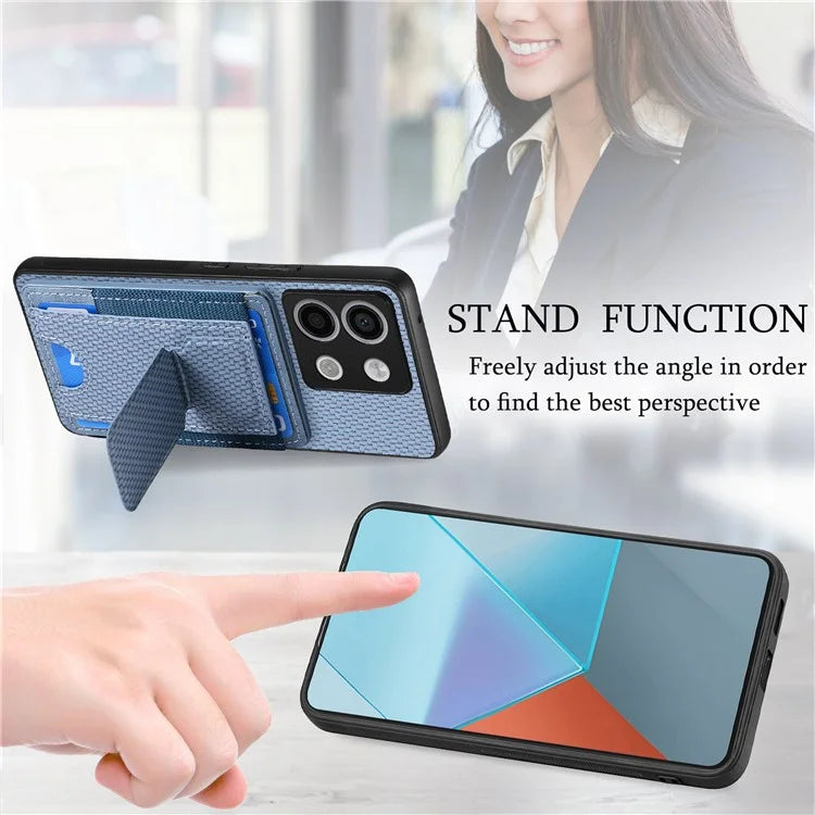 C1-13 For Xiaomi Poco X6 5G / Redmi Note 13 Pro 5G Case Kickstand Card Holder Leather Back Cover
