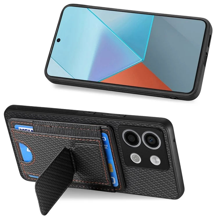 C1-13 For Xiaomi Poco X6 5G / Redmi Note 13 Pro 5G Case Kickstand Card Holder Leather Back Cover