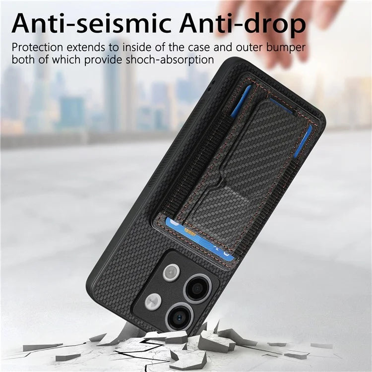 C1-13 For Xiaomi Poco X6 5G / Redmi Note 13 Pro 5G Case Kickstand Card Holder Leather Back Cover