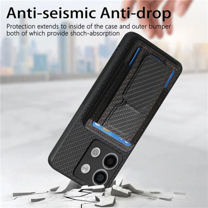 C1-13 For Xiaomi Poco X6 5G / Redmi Note 13 Pro 5G Case Kickstand Card Holder Leather Back Cover