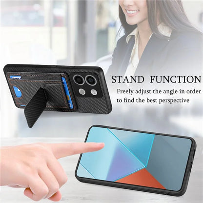 C1-13 For Xiaomi Poco X6 5G / Redmi Note 13 Pro 5G Case Kickstand Card Holder Leather Back Cover