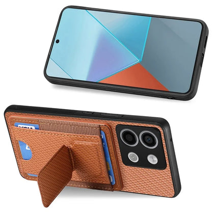 C1-13 For Xiaomi Poco X6 5G / Redmi Note 13 Pro 5G Case Kickstand Card Holder Leather Back Cover