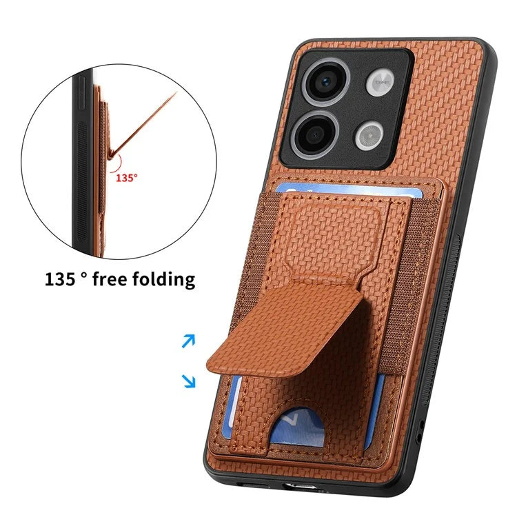 C1-13 For Xiaomi Poco X6 5G / Redmi Note 13 Pro 5G Case Kickstand Card Holder Leather Back Cover