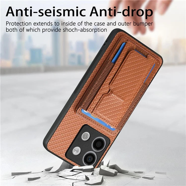 C1-13 For Xiaomi Poco X6 5G / Redmi Note 13 Pro 5G Case Kickstand Card Holder Leather Back Cover