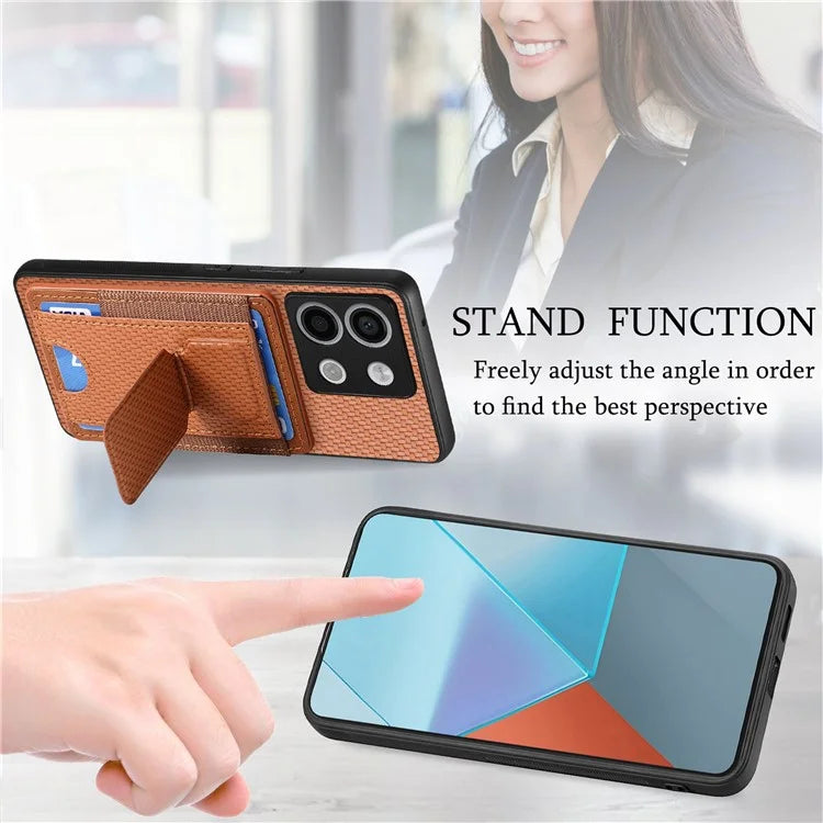 C1-13 For Xiaomi Poco X6 5G / Redmi Note 13 Pro 5G Case Kickstand Card Holder Leather Back Cover