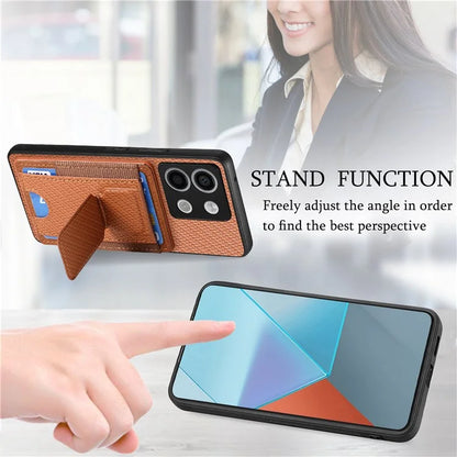 C1-13 For Xiaomi Poco X6 5G / Redmi Note 13 Pro 5G Case Kickstand Card Holder Leather Back Cover