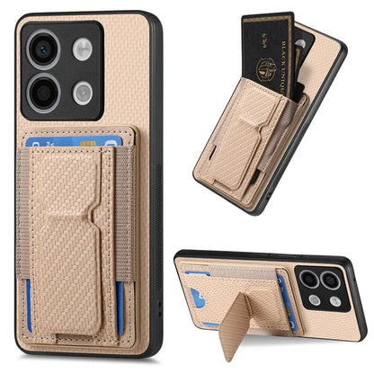 C1-13 For Xiaomi Poco X6 5G / Redmi Note 13 Pro 5G Case Kickstand Card Holder Leather Back Cover