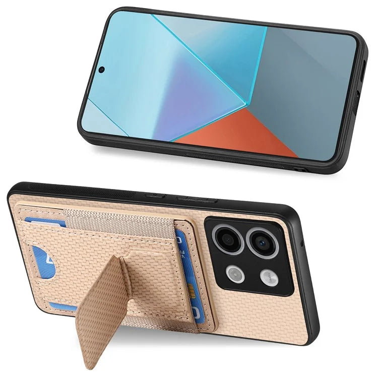 C1-13 For Xiaomi Poco X6 5G / Redmi Note 13 Pro 5G Case Kickstand Card Holder Leather Back Cover