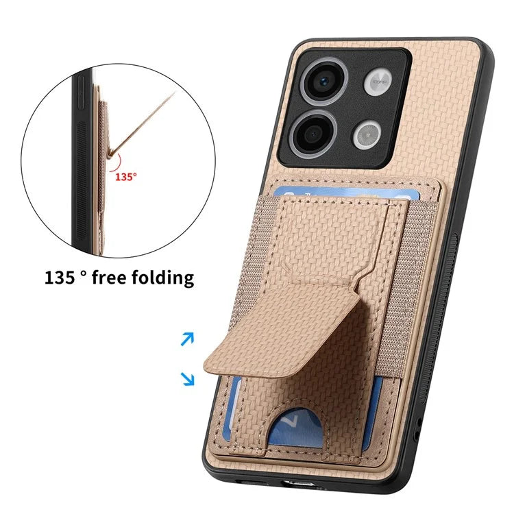 C1-13 For Xiaomi Poco X6 5G / Redmi Note 13 Pro 5G Case Kickstand Card Holder Leather Back Cover