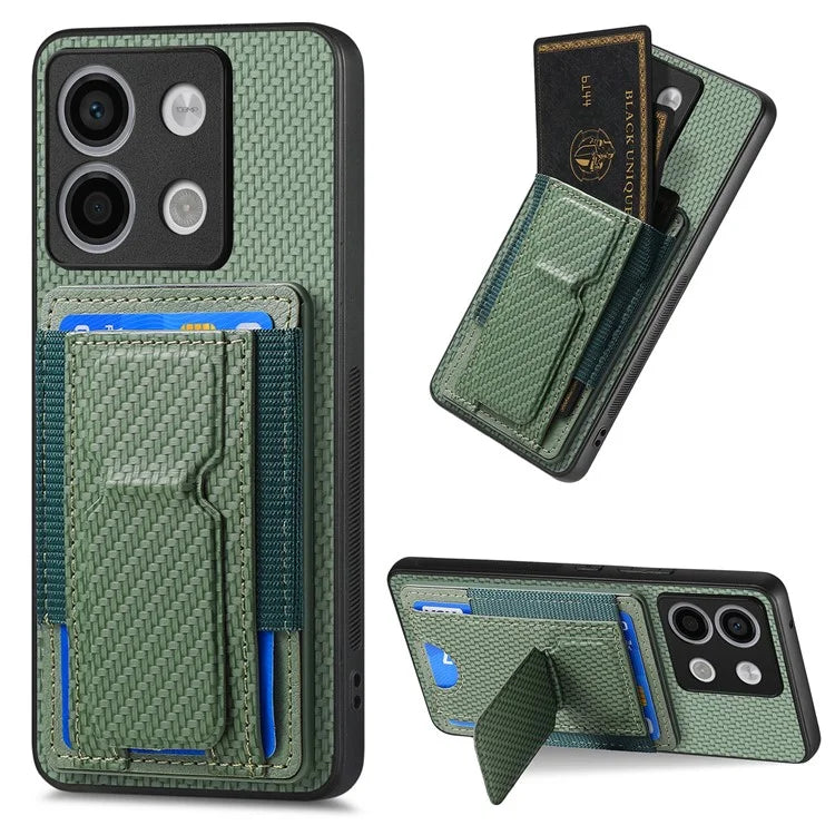 C1-13 For Xiaomi Poco X6 5G / Redmi Note 13 Pro 5G Case Kickstand Card Holder Leather Back Cover